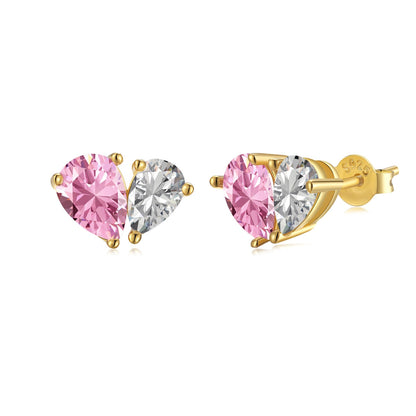[CharmAmor]Dazzling Elegant Heart Cut Lover Earrings