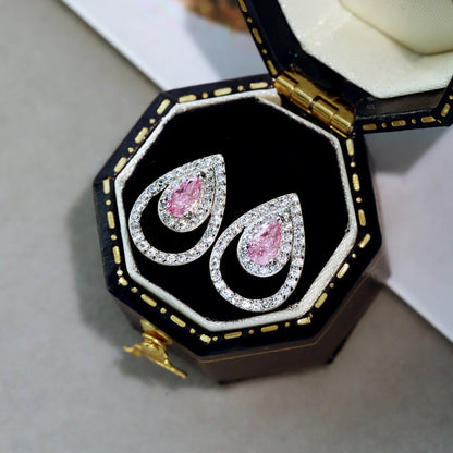 [CharmAmor]Sparkling Delicate Water Drop Shape Daily Earrings