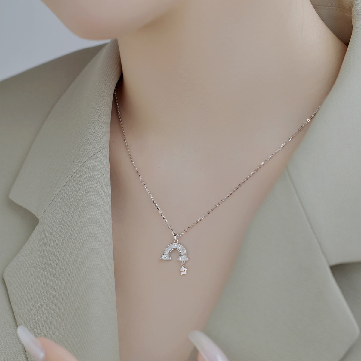 [CharmAmor]Unique Rainbow Star Necklace