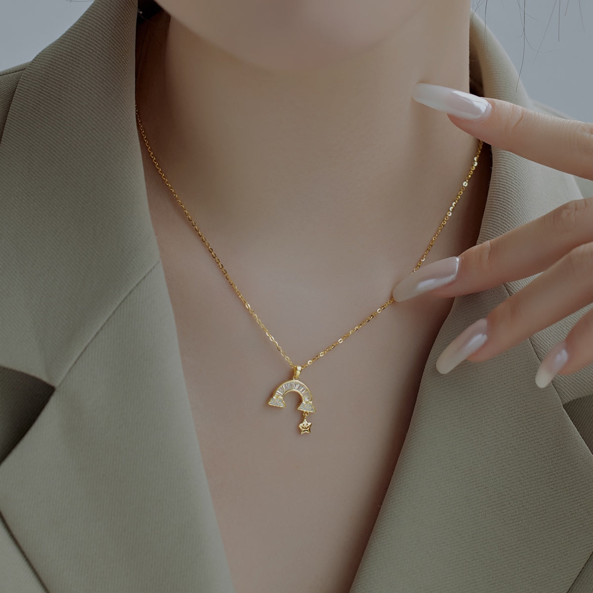 [CharmAmor]Unique Rainbow Star Necklace