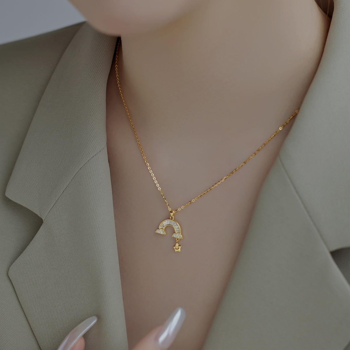 [CharmAmor]Unique Rainbow Star Necklace
