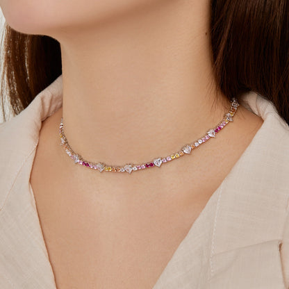 [CharmAmor]Delicate Colorful Rainbow Tennis Chain