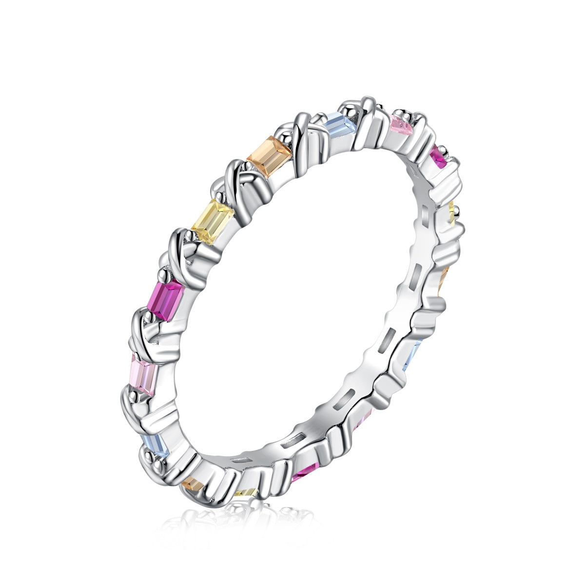 [CharmAmor]Charming Colorful Round Cut Daily Ring