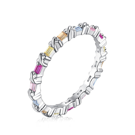 [CharmAmor]Charming Colorful Round Cut Daily Ring