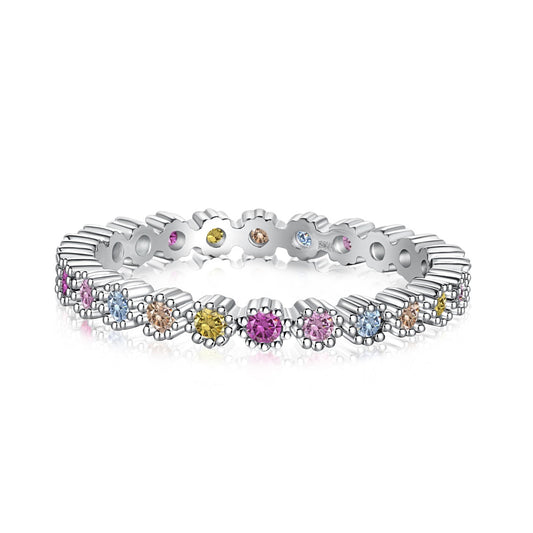 [CharmAmor]Exquisite Colorful Round Cut Party Ring