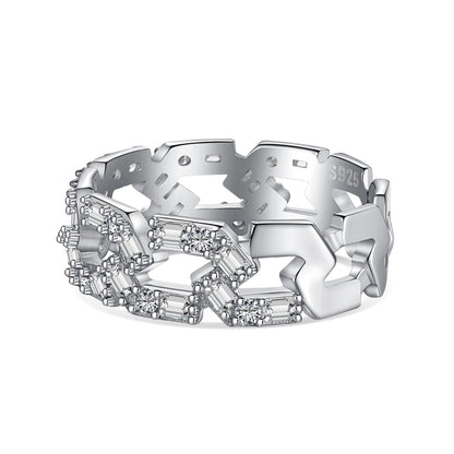 [CharmAmor]Sparkling Vibrant Emerald Cut Daily Ring