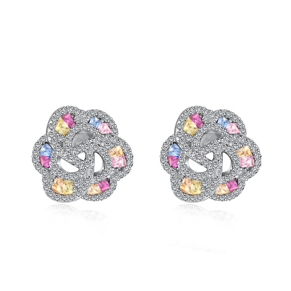 [CharmAmor]Exquisite Flower Shape Daily Earrings