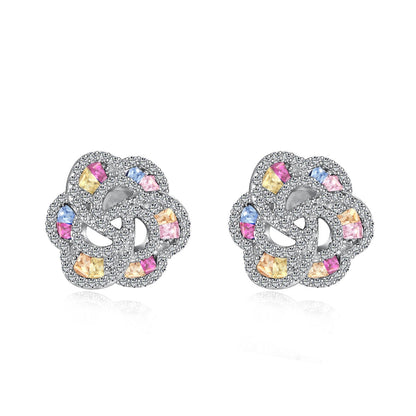 [CharmAmor]Exquisite Flower Shape Daily Earrings