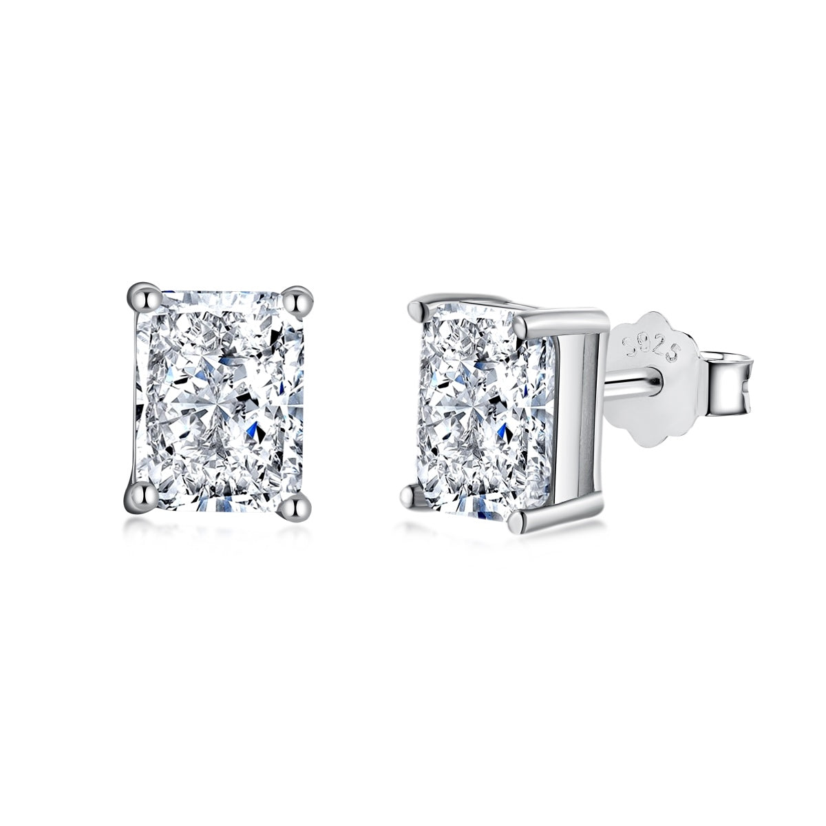 [CharmAmor]Radiant Luxurious Princess Cut Daily Earrings