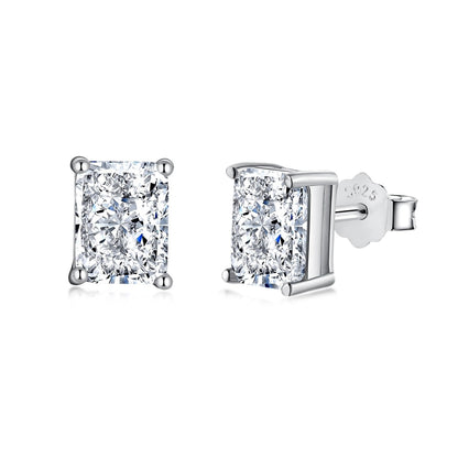 [CharmAmor]Radiant Luxurious Princess Cut Daily Earrings