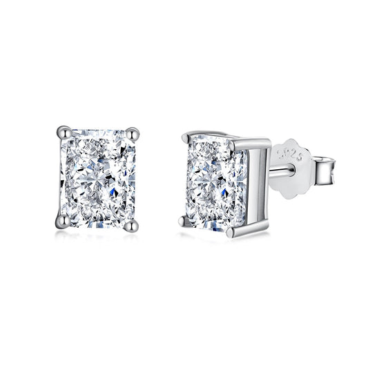 [CharmAmor]Radiant Luxurious Princess Cut Daily Earrings