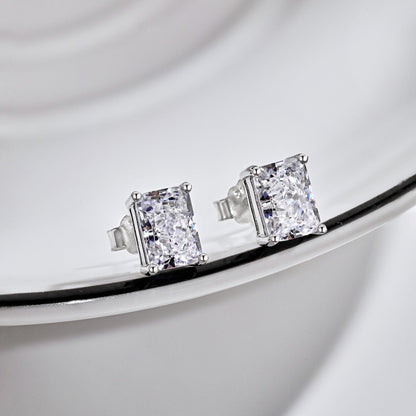 [CharmAmor]Radiant Luxurious Princess Cut Daily Earrings