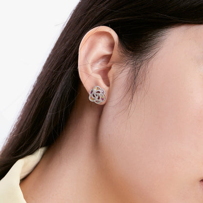 [CharmAmor]Exquisite Flower Shape Daily Earrings