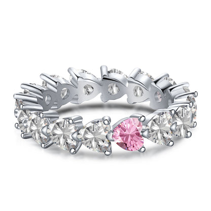[CharmAmor]0.25 Carat Radiant Romance Heart Cut Lover Ring
