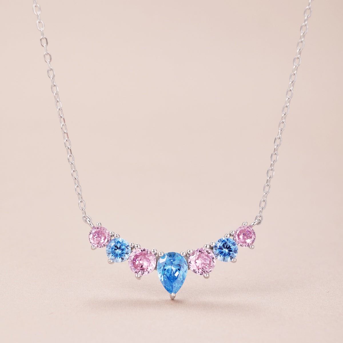 [CharmAmor]Dainty Colorful Heart Necklace