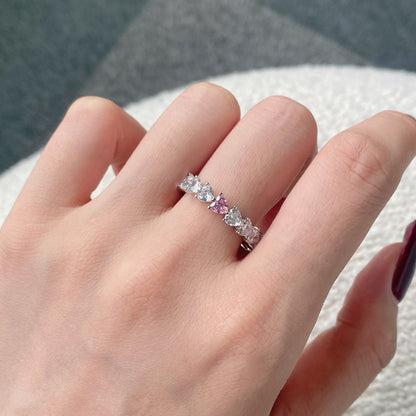 [CharmAmor]0.25 Carat Radiant Romance Heart Cut Lover Ring