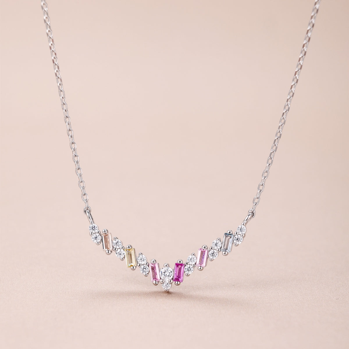 [CharmAmor]Dazzling Rainbow Necklace