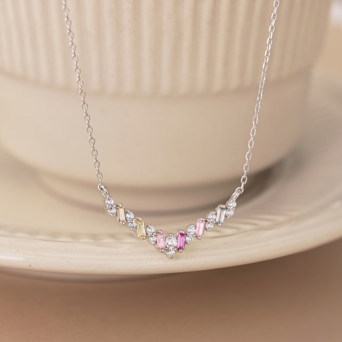 [CharmAmor]Dazzling Rainbow Necklace