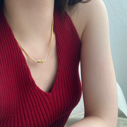 [CharmAmor]Delicate Round Shape Tennis Necklace