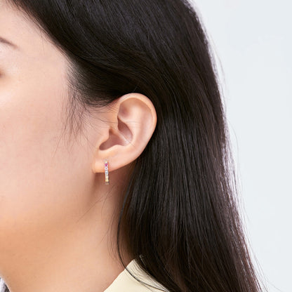 [CharmAmor]Radiant Colorful Round Cut Earrings