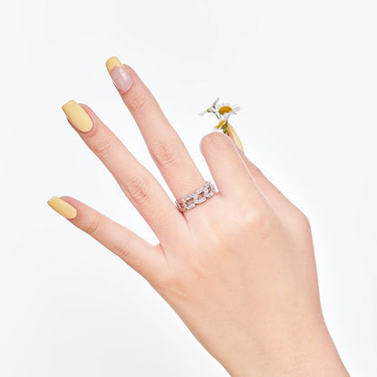 [CharmAmor]Sparkling Vibrant Emerald Cut Daily Ring