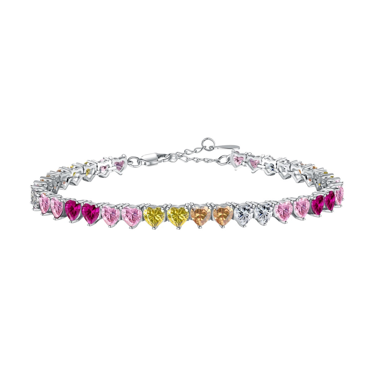 [CharmAmor]Luxurious Colorful Romantic Heart Shape Lover Bracelet