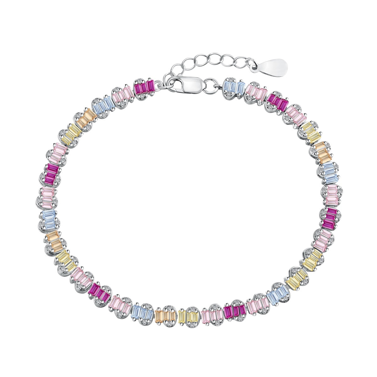 [CharmAmor]Delicate Colorful Emerald Cut Party Bracelet