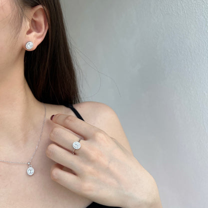 [CharmAmor]Delicate Radiant Oval Cut Daily Earrings