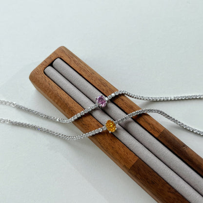 [CharmAmor]0.75 Carat Exquisite Oval Cut Daily Bracelet