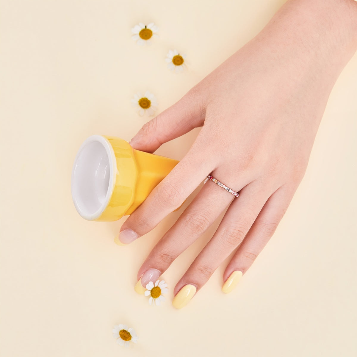 [CharmAmor]Charming Colorful Round Cut Daily Ring