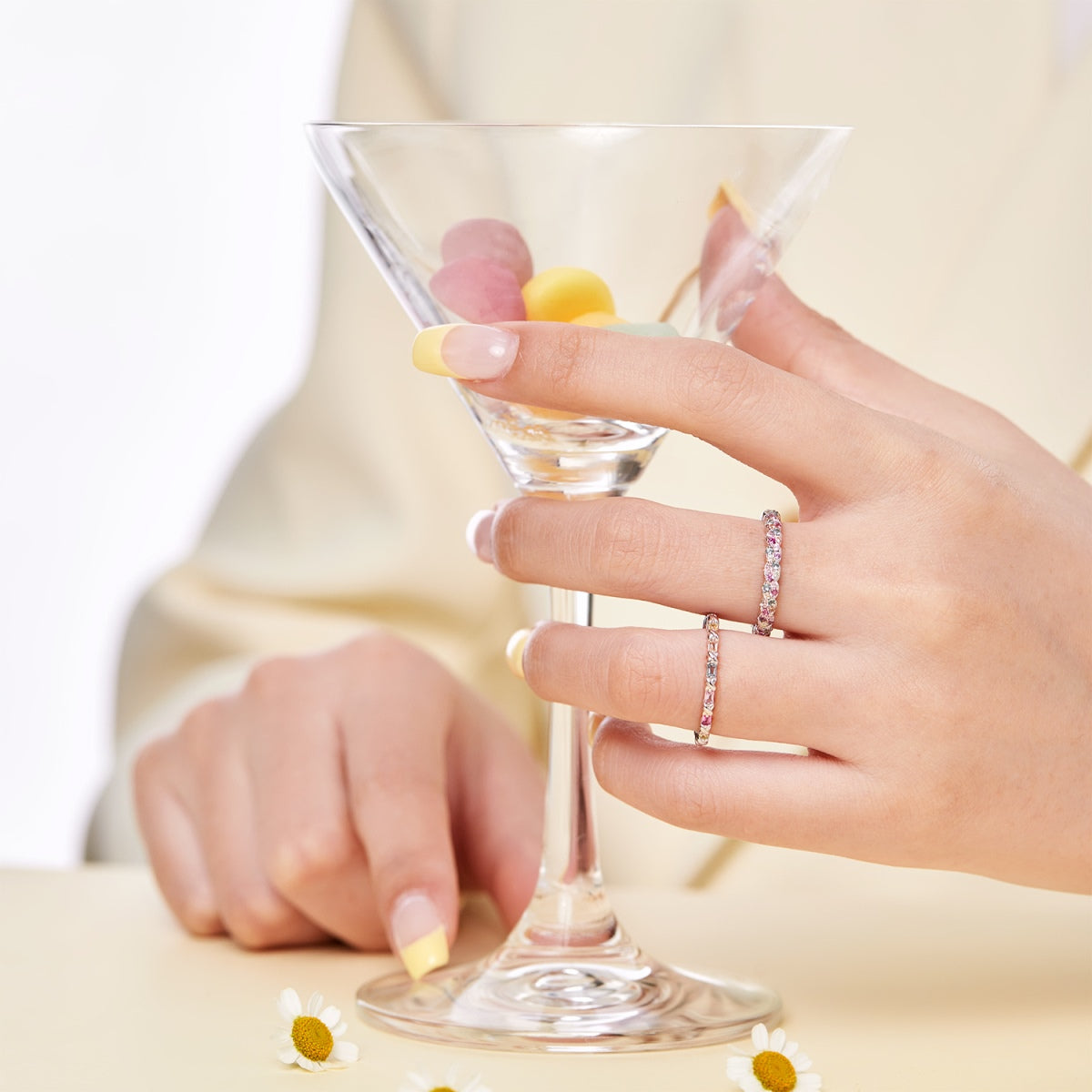 [CharmAmor]Charming Colorful Round Cut Daily Ring