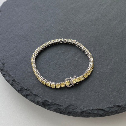 [CharmAmor]Ornate Dazzling Round Cut Tennis Bracelet