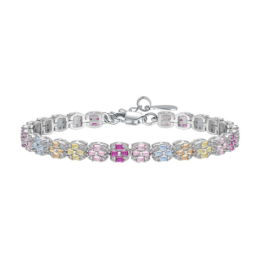 [CharmAmor]Delicate Colorful Emerald Cut Daily Bracelet