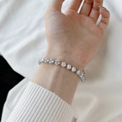 [CharmAmor]0.75 Carat Elegant Romantic Heart Shape Lover Bracelet