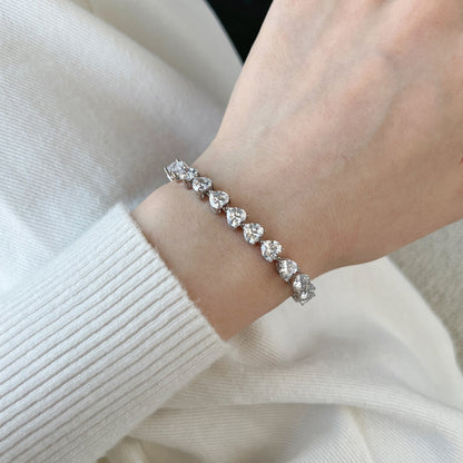 [CharmAmor]0.75 Carat Elegant Romantic Heart Shape Lover Bracelet