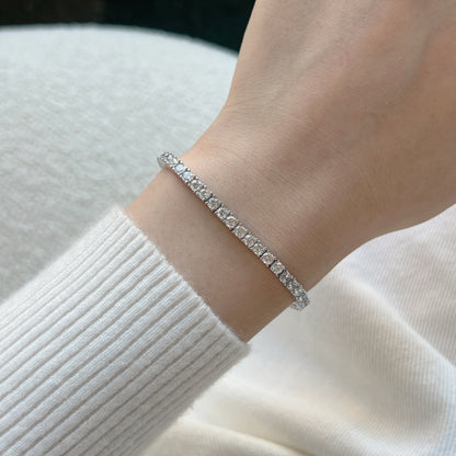 [CharmAmor]Dainty Charming Round Cut Tennis Bracelet