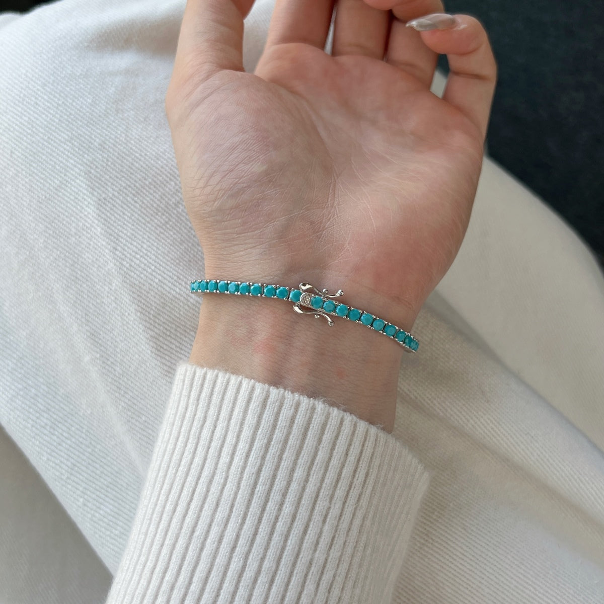 [CharmAmor]Dainty Charming Round Cut Tennis Bracelet