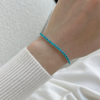 [CharmAmor]Dainty Charming Round Cut Tennis Bracelet