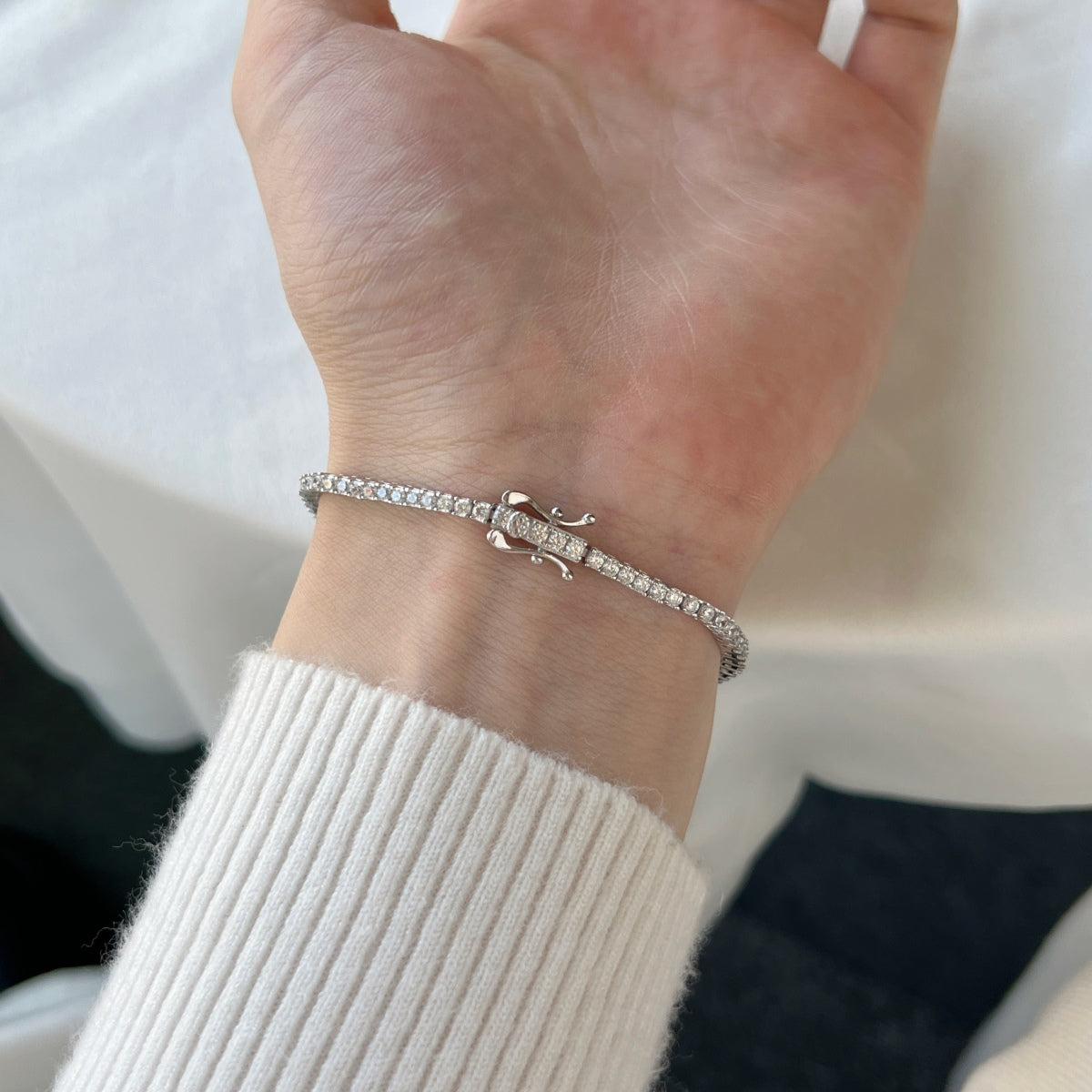 [CharmAmor]Dazzling Exquisite Round Cut Daily Bracelet