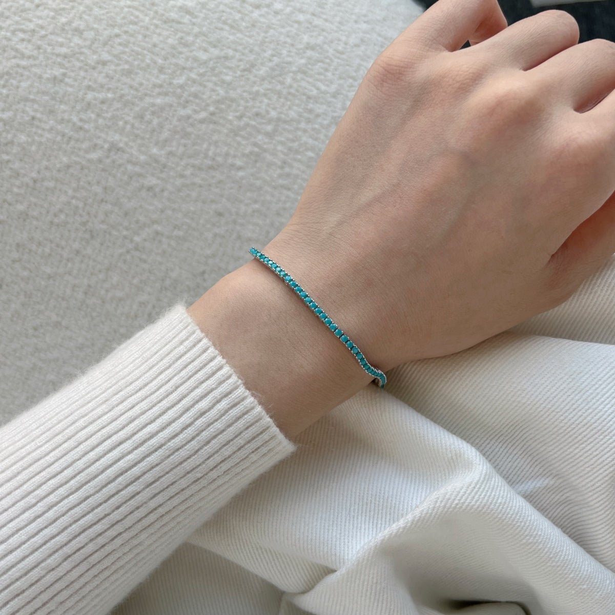 [CharmAmor]Dazzling Exquisite Round Cut Daily Bracelet