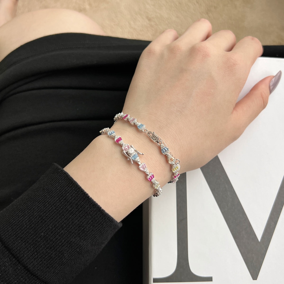 [CharmAmor]Radiant Water Drop Shape Daily Bracelet