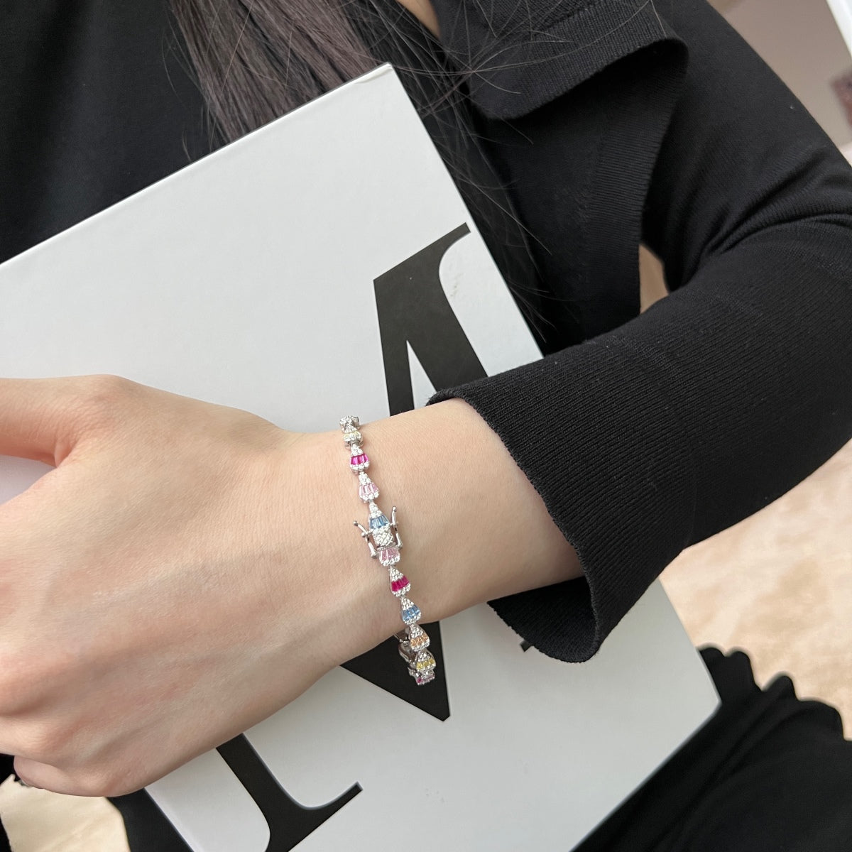 [CharmAmor]Radiant Water Drop Shape Daily Bracelet