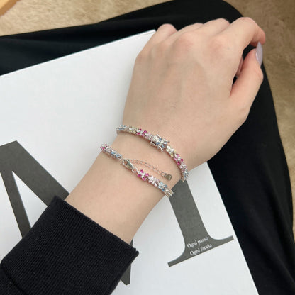 [CharmAmor]Radiant Colorful Emerald Cut Party Bracelet