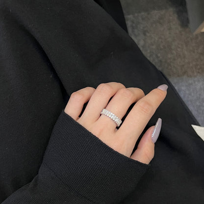 [CharmAmor]Splashy Ornate Emerald Cut Cocktail Ring