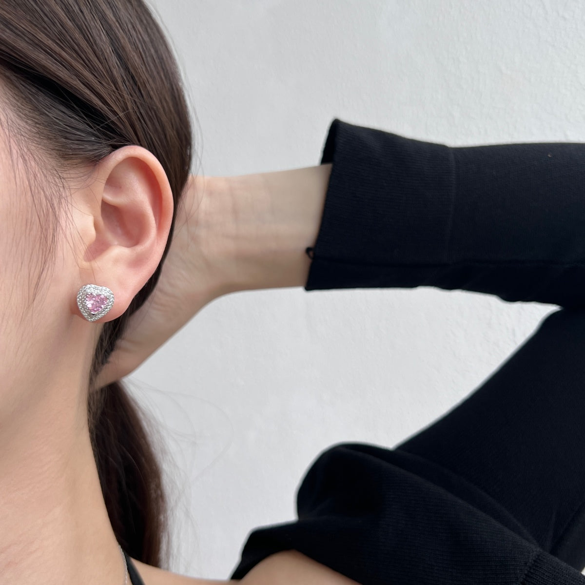 [CharmAmor]Dazzling Heart Shape Lover Earrings