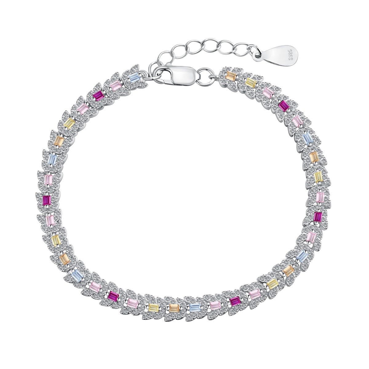 [CharmAmor]Delicate Colorful Multi Cut Daily Bracelet