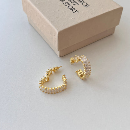 [CharmAmor]Radiant Heart Cutout Earrings