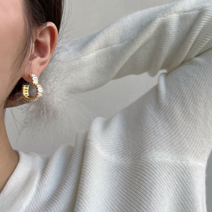 [CharmAmor]Radiant Heart Cutout Earrings