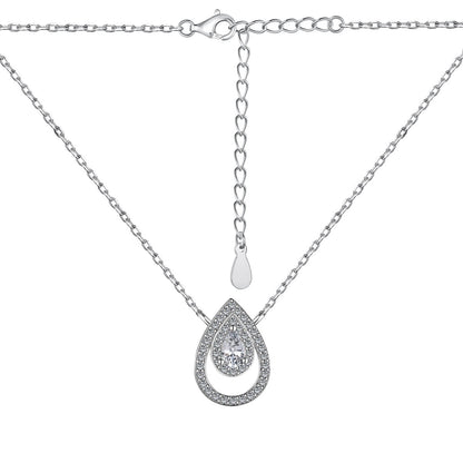 [CharmAmor]Sparkling Pear Cut Necklace