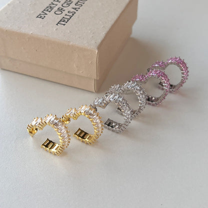 [CharmAmor]Radiant Heart Cutout Earrings